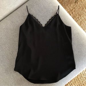 Express Black Camisole with Lace Neckline Size XS